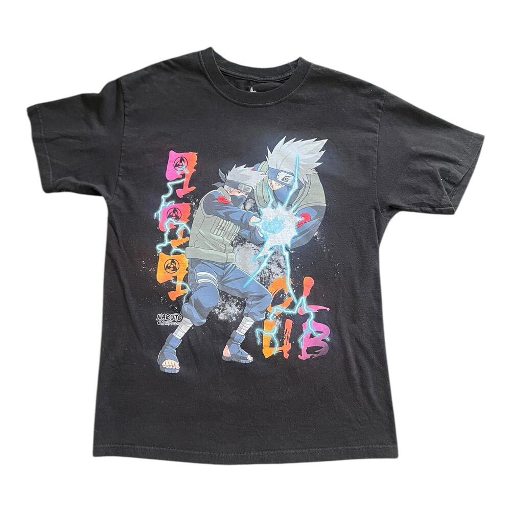 Juice Wrld 999 x Naruto Shippuden Viz 2007 T-Shirt Size M Black Short Sleeve Y2K